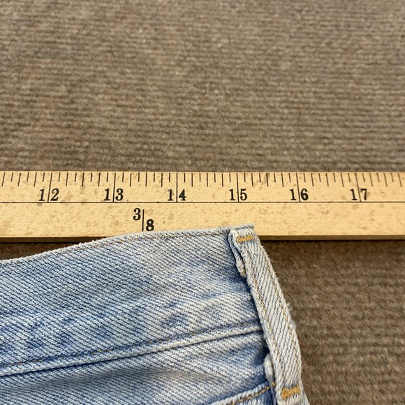 AGOLDE Straight Leg Jeans Womens 29 Light Wash High Rise Distressed Denim Boho - Picture 8 of 13